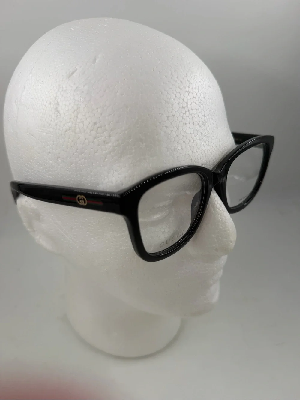 Gucci Women’s Shiny Black GG21040 001 Square Cat Eye Eyeglasses 53-19 140